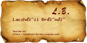 Laczházi Brúnó névjegykártya